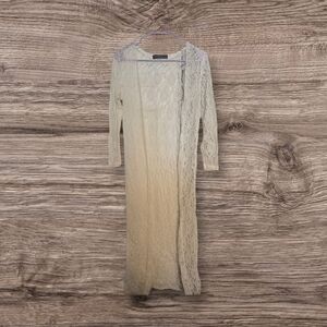 Zanzea Duster Lace Cardigan in Cream White Boho Fairycore Cottagecore